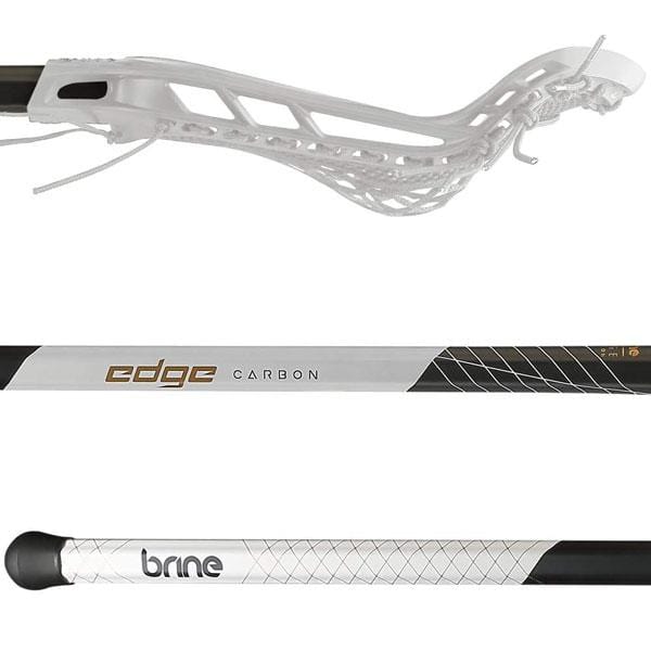 Brine Womens Complete Sticks White Brine Edge Pro on Edge Carbon Womens Complete Lacrosse Stick from Lacrosse Fanatic