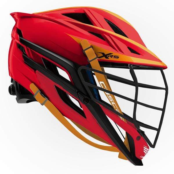 Cascade Helmets Scarlet Cascade XRS Lacrosse Helmet - Scarlet, Athletic Gold, Black, Scarlet from Lacrosse Fanatic