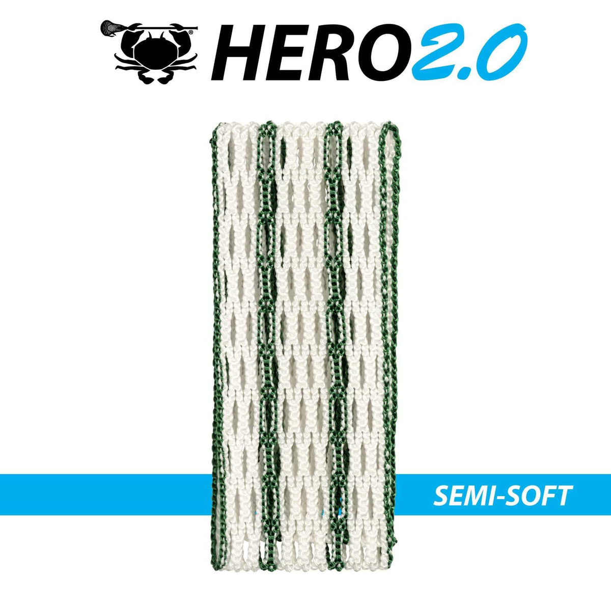East Coast Dyes Stringing Supplies Semi-Soft / Kelly Green ECD Hero 2.0 Semi-Soft Striker Lacrosse Mesh from Lacrosse Fanatic