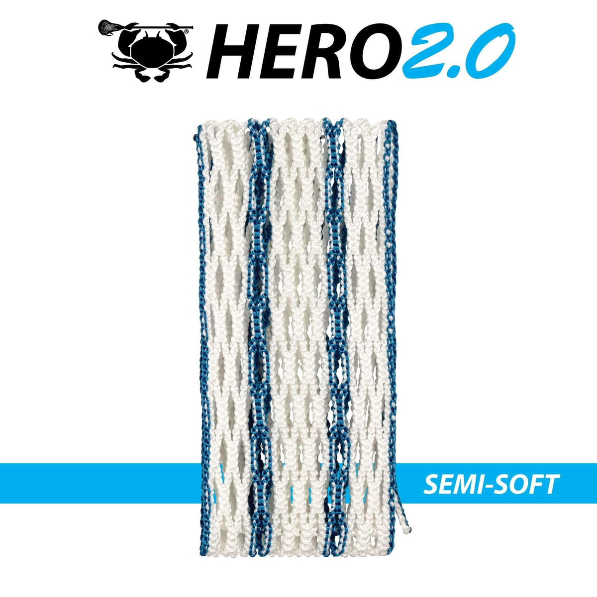 East Coast Dyes Stringing Supplies Semi-Soft / Royal Blue ECD Hero 2.0 Semi-Soft Striker Lacrosse Mesh from Lacrosse Fanatic