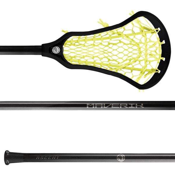 Maverik Complete Sticks Black/Yellow/Gunmetal Maverik Ascent Women&#39;s Complete Lacrosse Stick from Lacrosse Fanatic