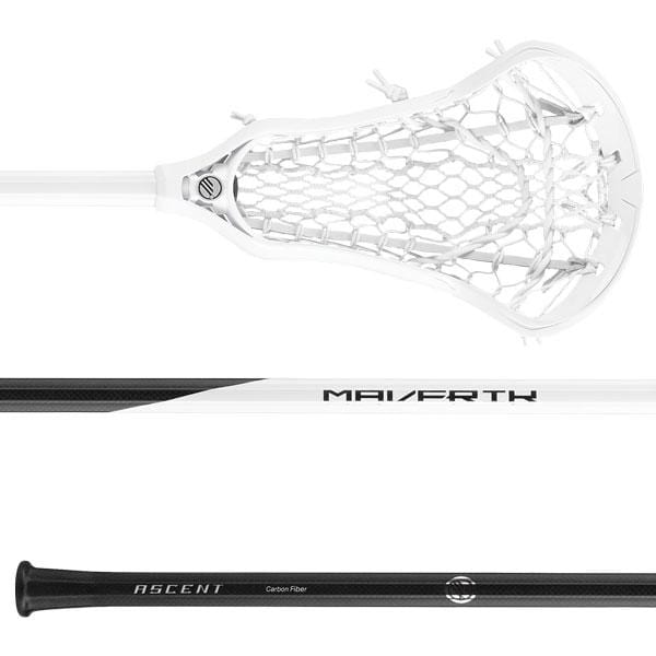 Maverik Complete Sticks White/White/Silver Maverik Ascent Women&#39;s Complete Lacrosse Stick from Lacrosse Fanatic