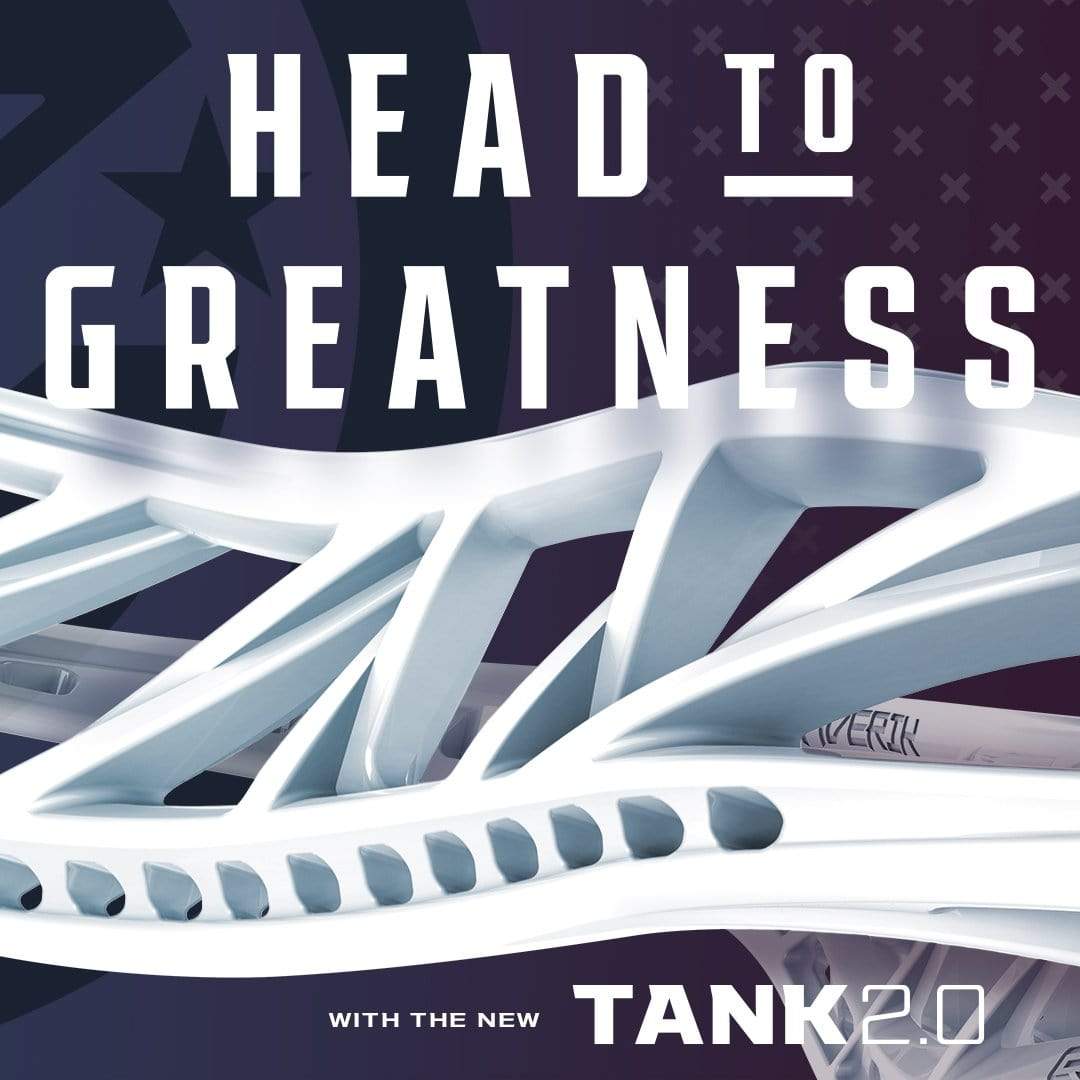 Maverik heads White Maverik Tank 2.0 Factory Strung Mens Lacrosse Head from Lacrosse Fanatic