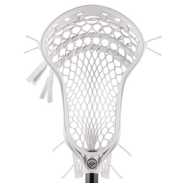 Maverik Mens Heads White Maverik Optik 3.0 Factory Strung Mens Lacrosse Head from Lacrosse Fanatic