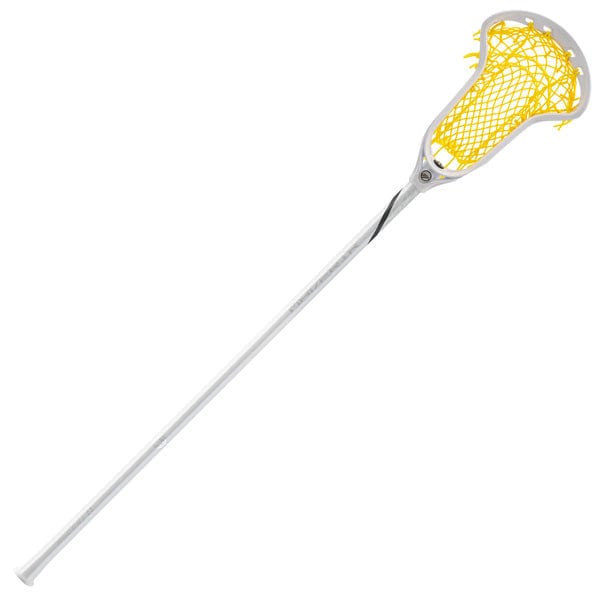 Maverik Womens Complete Sticks White/Yellow/White Maverik Ascent+ Full Mesh Women&#39;s Complete Lacrosse Stick from Lacrosse Fanatic