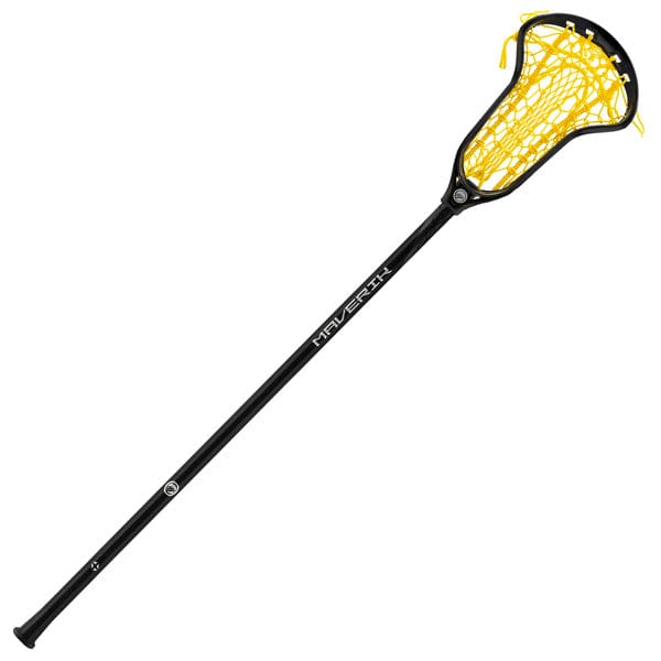 Maverik Womens Complete Sticks Black/Yellow/Black Maverik Ascent+ Mesh Runner Women&#39;s Complete Lacrosse Stick from Lacrosse Fanatic
