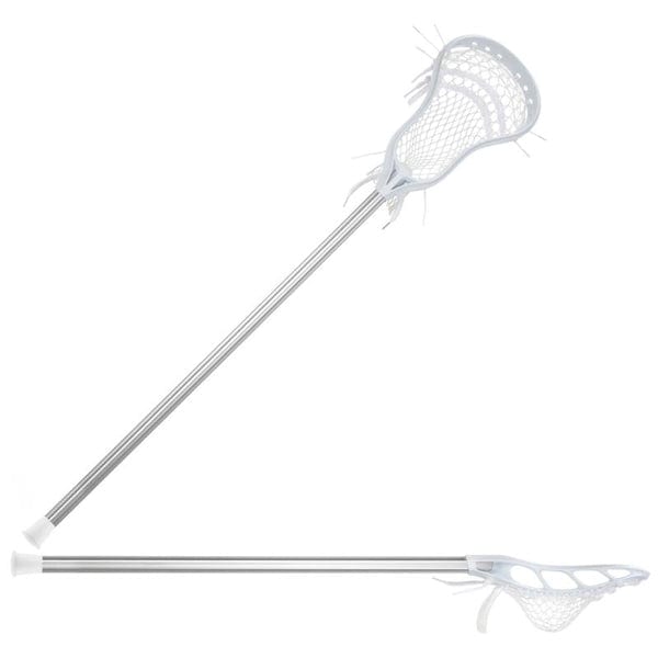 StringKing Mens Complete Sticks White/Silver StringKing Boys Complete Starter Attack Stick from Lacrosse Fanatic