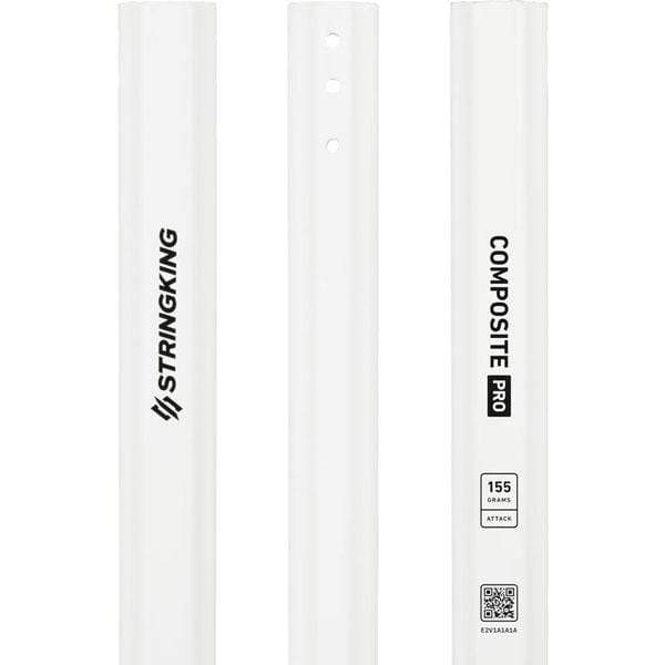 StringKing Mens Handles White StringKing Composite Pro Attack Lacrosse Shaft 155g from Lacrosse Fanatic