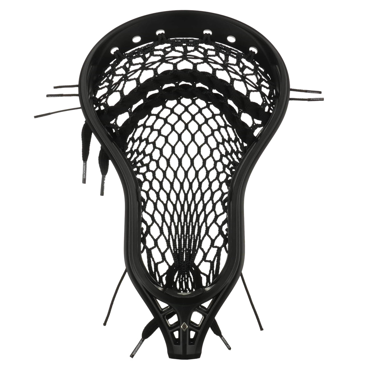 StringKing Mens Heads Black/Black StringKing Mark 2D Defense Factory Strung Mens Lacrosse Head from Lacrosse Fanatic