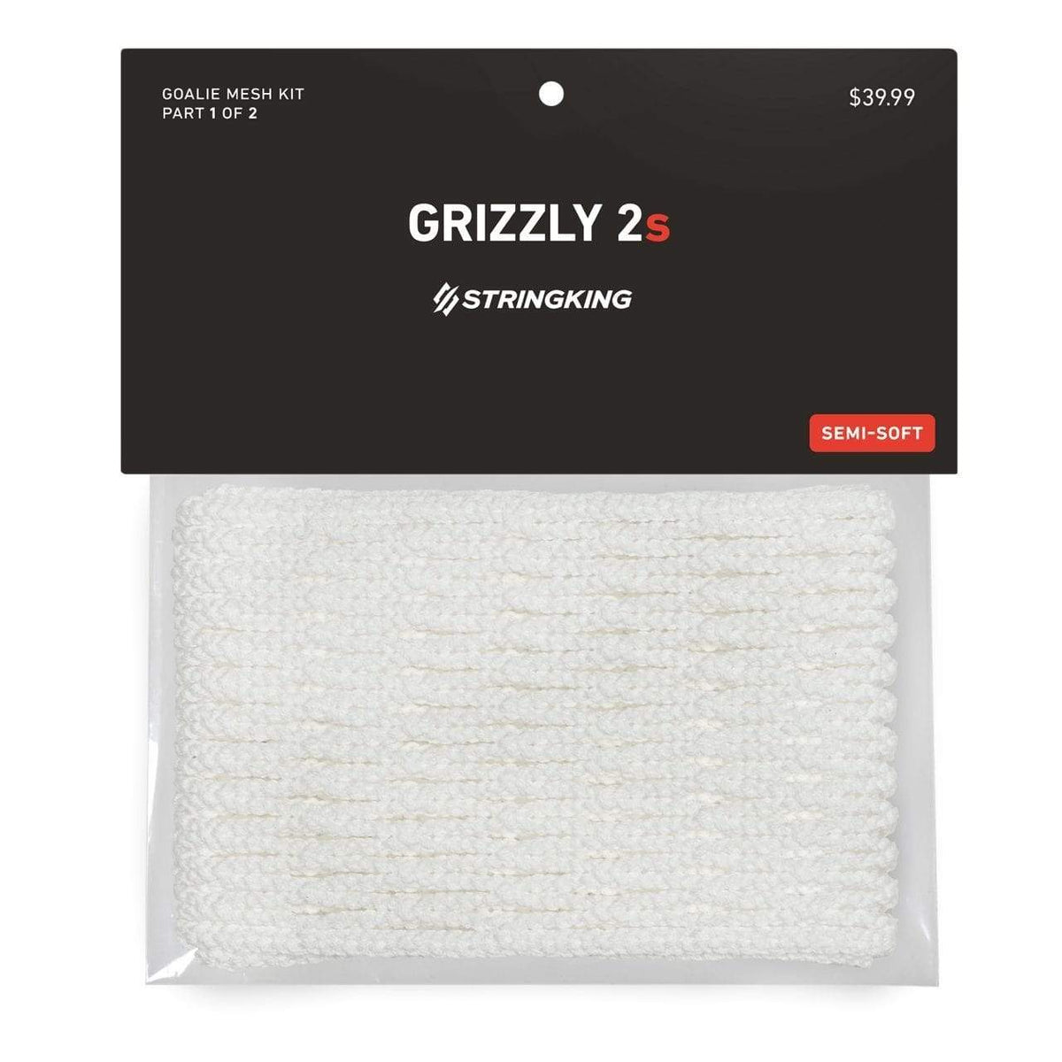 StringKing Grizzly 2x Semi-Hard Goalie Lacrosse Mesh Kit