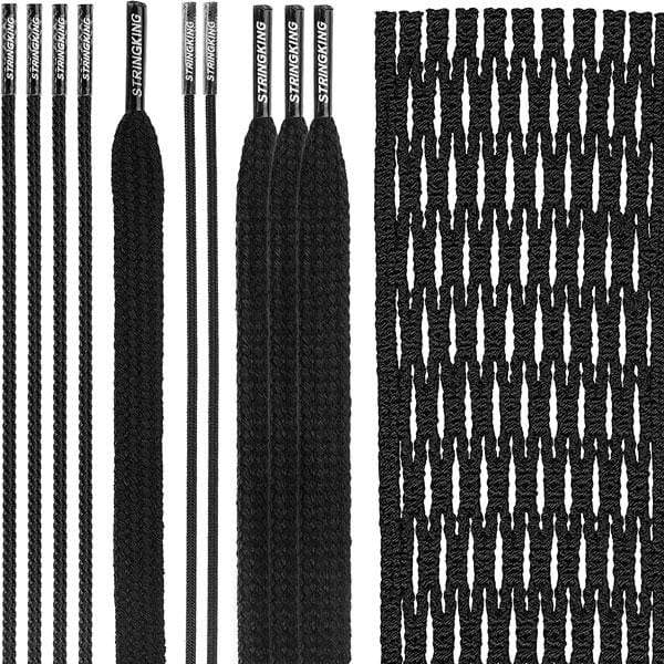 StringKing Stringing Supplies Black / Semi-Soft StringKing Type 3s Lacrosse Mesh Kit from Lacrosse Fanatic