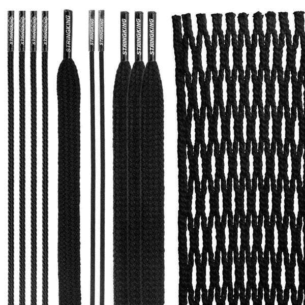 StringKing Stringing Supplies Black / Semi-Hard StringKing Type 4x Lacrosse Performance Mesh Kit from Lacrosse Fanatic