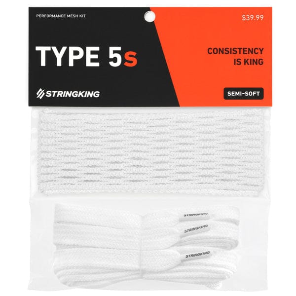 StringKing Stringing Supplies White / Semi-Soft StringKing Type 5s Semi-Soft Lacrosse Mesh Kit from Lacrosse Fanatic