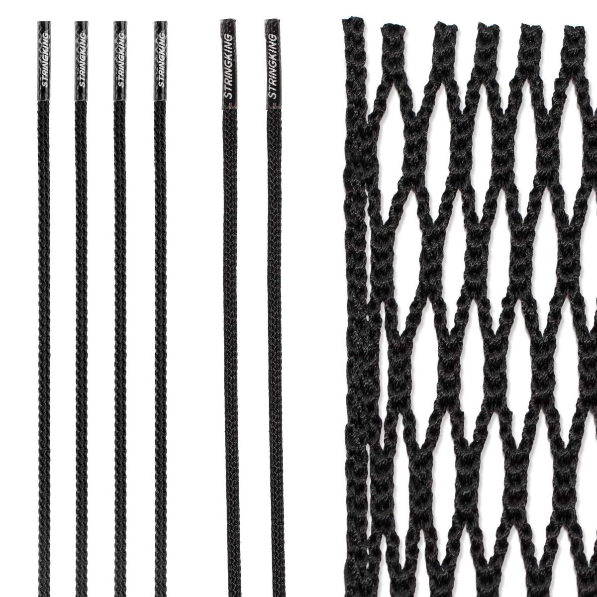 StringKing Stringing Supplies Black StringKing Womens Type 4 Lacrosse Mesh Kit from Lacrosse Fanatic