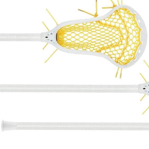 StringKing Womens Complete Sticks White/Yellow StringKing Womens Complete 2 Pro Defense Lacrosse Stick With Composite Pro Shaft Type 4 Mesh from Lacrosse Fanatic